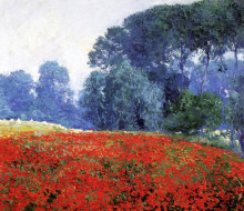 Репродукция картины "poppy field" художника "роуз ги"
