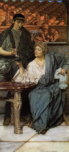 Репродукция картины "римские дегустаторы вина" художника "альма-тадема лоуренс"