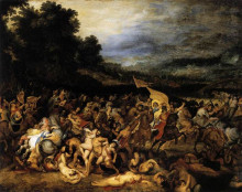 Копия картины "the battle of the amazons" художника "рубенс питер пауль"