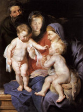 Картина "the holy family with st. elizabeth and the infant st. john the baptist" художника "рубенс питер пауль"