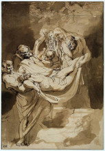 Копия картины "entombment" художника "рубенс питер пауль"