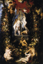 Репродукция картины "nature adorning the three graces" художника "рубенс питер пауль"