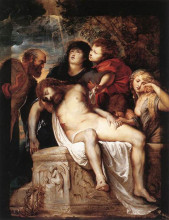 Копия картины "the holy family with st. elizabeth" художника "рубенс питер пауль"