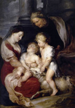 Копия картины "the virgin and child with st. elizabeth and the infant st. john the baptist" художника "рубенс питер пауль"