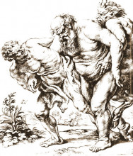Репродукция картины "silenus (or bacchus) and satyrs" художника "рубенс питер пауль"