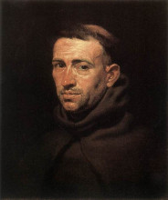 Репродукция картины "head of a franciscan friar" художника "рубенс питер пауль"
