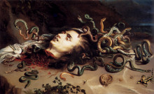 Репродукция картины "head of medusa" художника "рубенс питер пауль"
