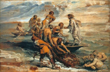 Репродукция картины "miraculous fishing" художника "рубенс питер пауль"