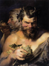 Репродукция картины "two satyrs" художника "рубенс питер пауль"