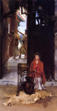 Репродукция картины "путь к храму" художника "альма-тадема лоуренс"