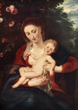 Копия картины "virgin and child" художника "рубенс питер пауль"