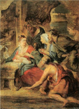 Копия картины "adoration of the shepherds" художника "рубенс питер пауль"