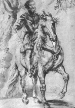 Картина "study for an equestrian portrait of the duke of lerma" художника "рубенс питер пауль"