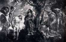 Картина "the baptism of christ" художника "рубенс питер пауль"
