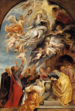 Репродукция картины "the assumption of mary" художника "рубенс питер пауль"