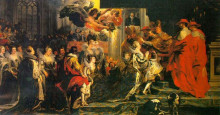 Репродукция картины "coronation of marie de medici" художника "рубенс питер пауль"
