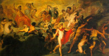Репродукция картины "the council of the gods" художника "рубенс питер пауль"