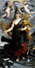 Репродукция картины "marie de medicis as bellona" художника "рубенс питер пауль"