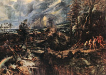 Репродукция картины "stormy landscape" художника "рубенс питер пауль"
