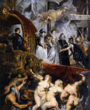Репродукция картины "the landing at marseilles, 3rd november 1600" художника "рубенс питер пауль"