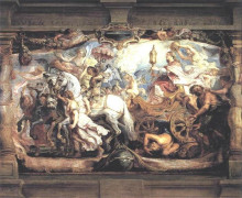 Репродукция картины "triumph of church over fury, discord, and hate" художника "рубенс питер пауль"