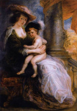 Репродукция картины "helena fourment with her son francis" художника "рубенс питер пауль"