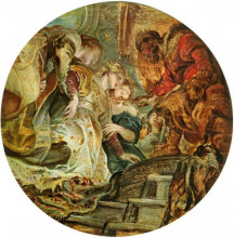 Репродукция картины "esther and ahasverus" художника "рубенс питер пауль"