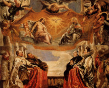 Репродукция картины "the trinity adored by the duke of mantua and his family" художника "рубенс питер пауль"