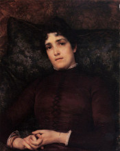 Репродукция картины "миссис франк д. миллер" художника "альма-тадема лоуренс"