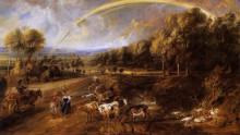Репродукция картины "landscape with a rainbow" художника "рубенс питер пауль"