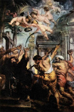 Репродукция картины "martyrdom of st. thomas" художника "рубенс питер пауль"