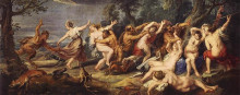 Картина "diana and her nymphs surprised by the fauns" художника "рубенс питер пауль"