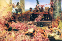 Репродукция картины "розы гелиогабала" художника "альма-тадема лоуренс"