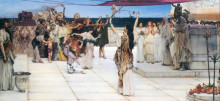 Репродукция картины "посвящение бахусу" художника "альма-тадема лоуренс"