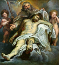 Копия картины "holy trinity" художника "рубенс питер пауль"
