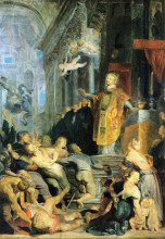 Репродукция картины "miracle of st. ignatius of loyola" художника "рубенс питер пауль"