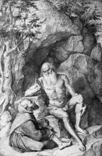 Копия картины "st. onufrij instruct monk" художника "рубенс питер пауль"