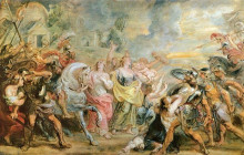 Репродукция картины "truce between romans and sabinians" художника "рубенс питер пауль"
