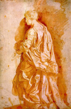 Репродукция картины "study for a standing female saint" художника "рубенс питер пауль"