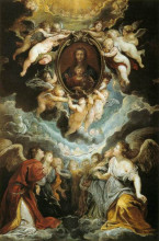 Копия картины "the madonna della vallicella adored by seraphim and cherubim" художника "рубенс питер пауль"