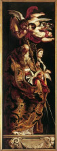 Репродукция картины "raising of the cross - sts amand and walpurgis" художника "рубенс питер пауль"