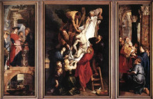 Копия картины "снятие с креста" художника "рубенс питер пауль"