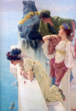 Репродукция картины "выгодная позиция" художника "альма-тадема лоуренс"