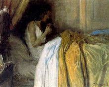 Репродукция картины "before the morphine" художника "русиньоль сантьяго"