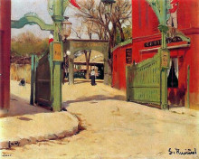 Репродукция картины "moulin de la galette" художника "русиньоль сантьяго"