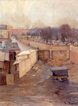 Репродукция картины "the cemetery, montmartre" художника "русиньоль сантьяго"