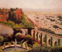 Копия картины "view of granada" художника "русиньоль сантьяго"