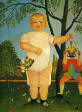 Картина "child with a puppet" художника "руссо анри"