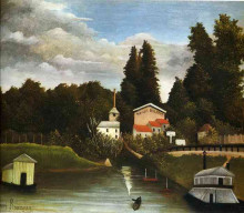 Картина "the mill at alfor" художника "руссо анри"