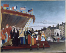 Копия картины "the representatives of foreign powers coming to salute the republic as a sign of peace" художника "руссо анри"